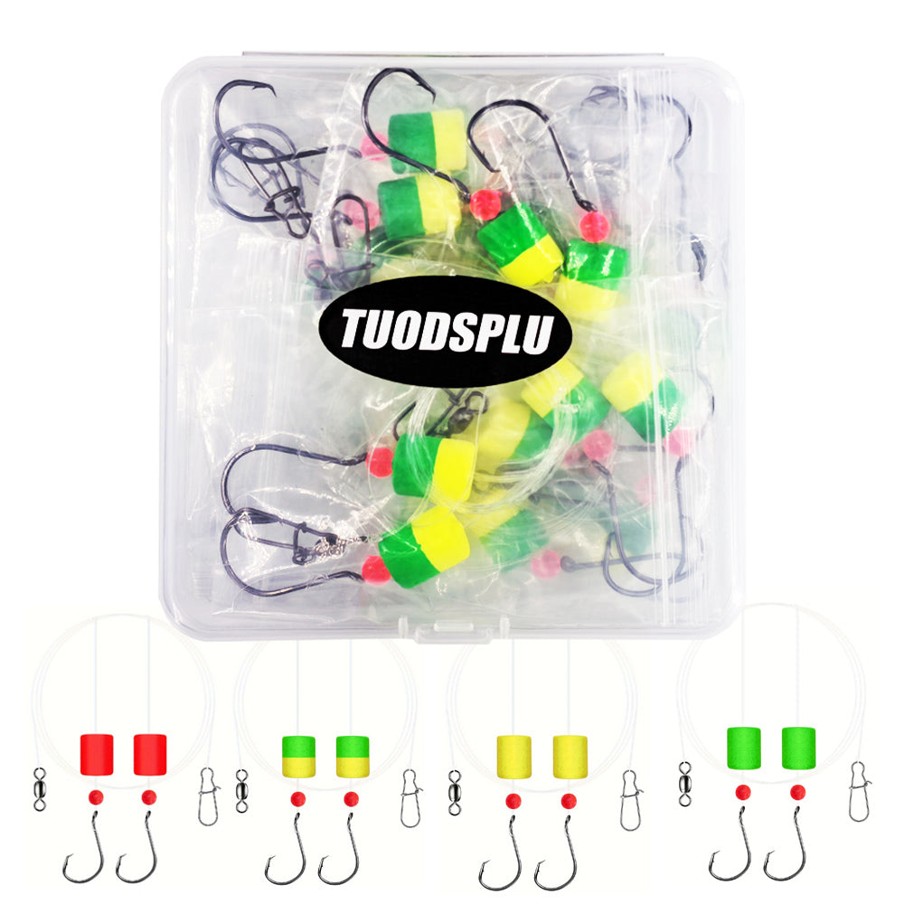 TUODSPLU 12pcs saltwater pomfret drill for surf fishing, double drop pomfret drill, offshore surf tackle