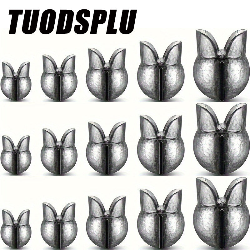 TUODSPLU 200pcs lead fishing weight kits - detachable split lead, round split lead, suitable for fishing, various weights (0.5 g, 0.8 g, 1 g, 1.5 g, 2 g) - suitable for a variety of fishing lines