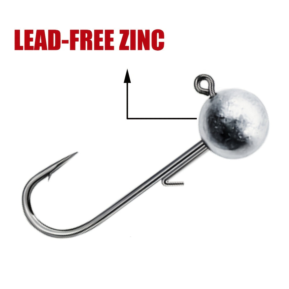 TUODSPLU 30pcs lead-free zinc alloy fishing hooks, 3.5g - 28g - suitable for soft worm bait, fresh water and salt water fishing accessories