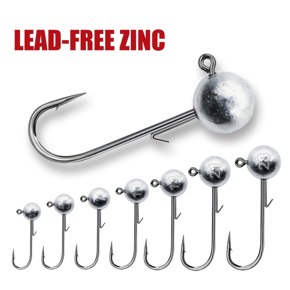 TUODSPLU 30pcs lead-free zinc alloy fishing hooks, 3.5g - 28g - suitable for soft worm bait, fresh water and salt water fishing accessories